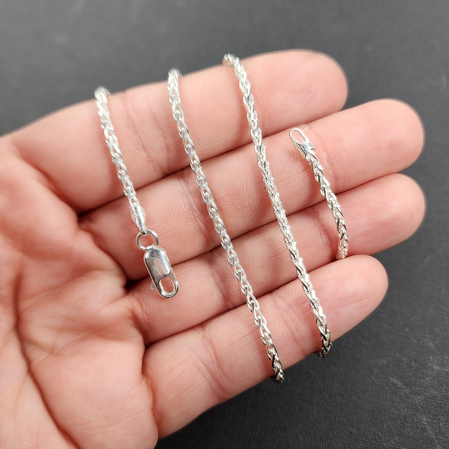 Wheat Chain - Sterling Silver 18", 20", or 24"