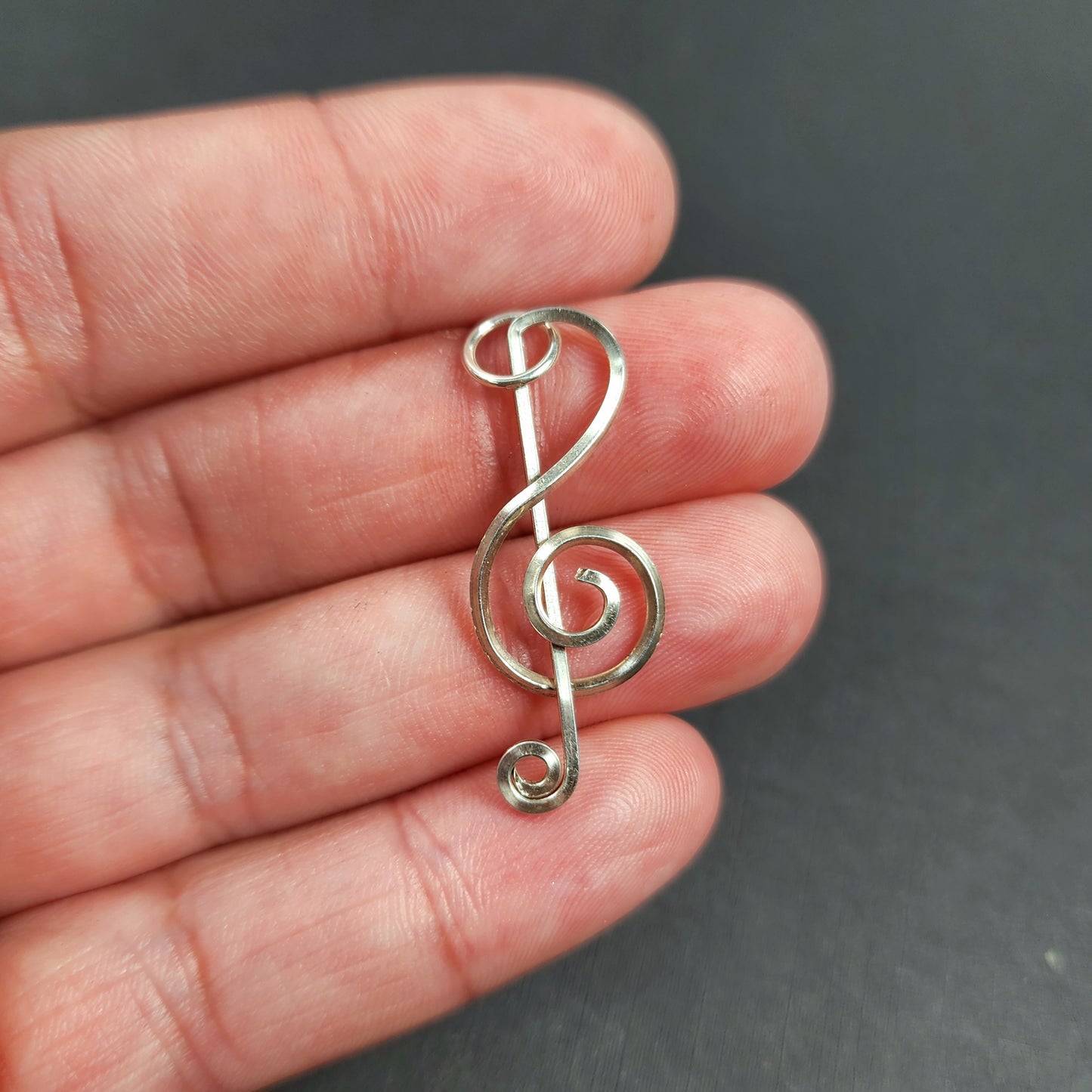 Cute Sterling Silver Music Note Pendant